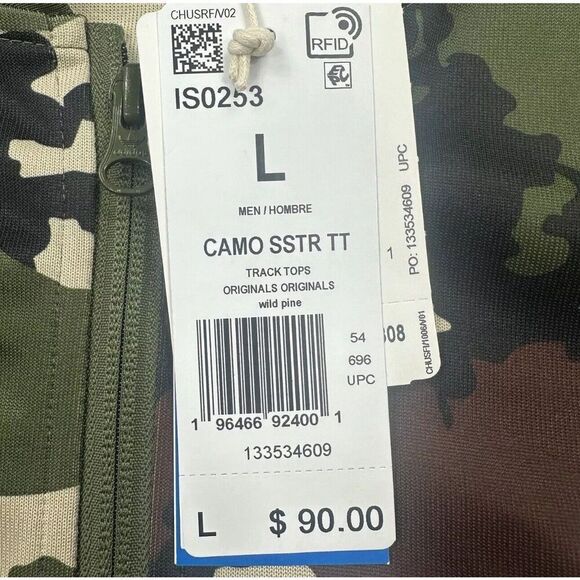 adidas Originals SSTR Track Top Jacket Camo Camouflage IS0253 Men's Size Large - Picture 3 of 8